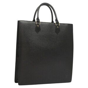 LOUIS VUITTON Epi Sac Plat Hand Bag Black LV Auth